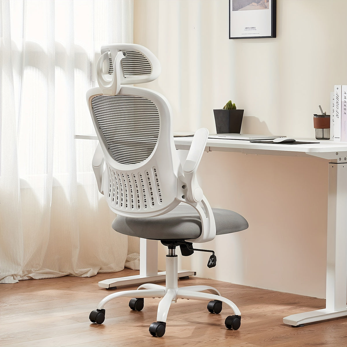 Ergonomic High-Back Mesh Office Desk Chair with Adjustable Headrest